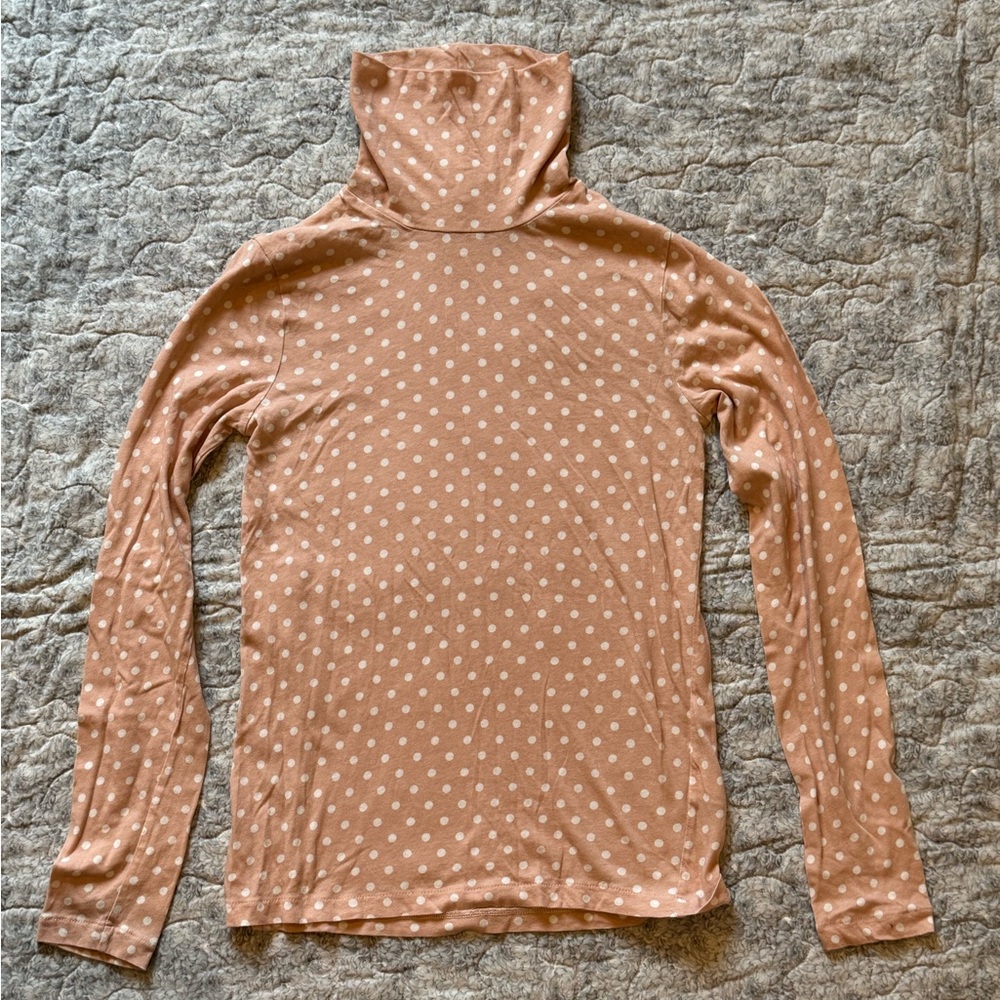 Women’s J Crew polka dot turtleneck. Size S